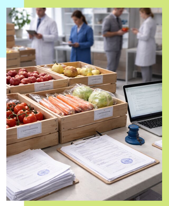 Сертификация овощей и фруктов в Челябинске от 8765 р. | Алешин-Члб