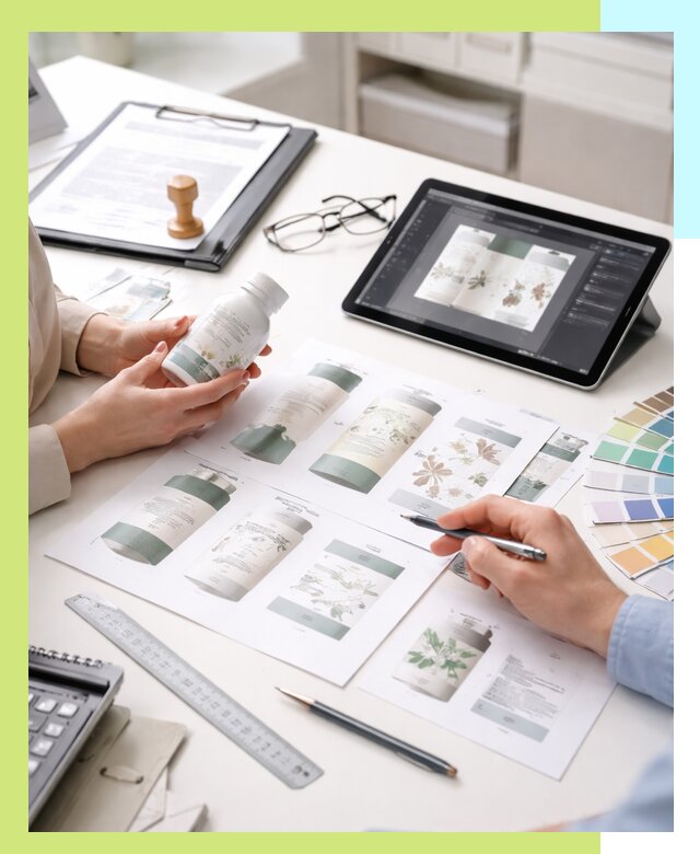 Профессиональная разработка дизайна и текста этикетки продукции в Челябинске