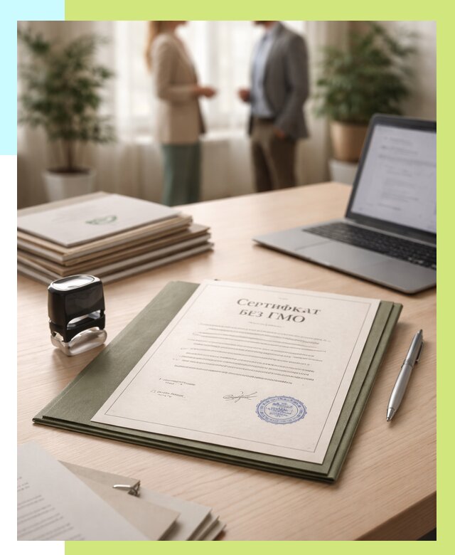 Сертификат без ГМО в Челябинске от 7734 р. оформить срочно Алешин-Члб